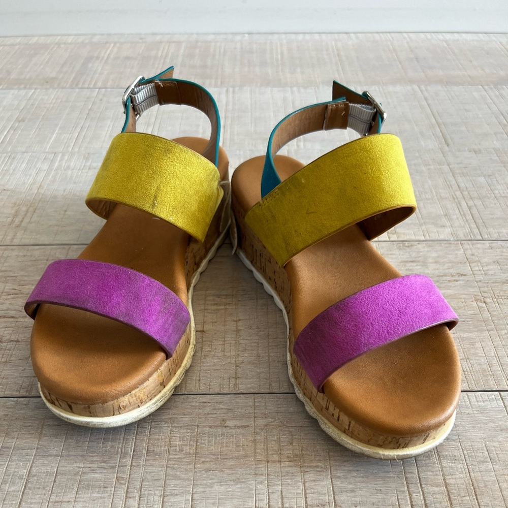 Madden Girl colorful platform sandals
